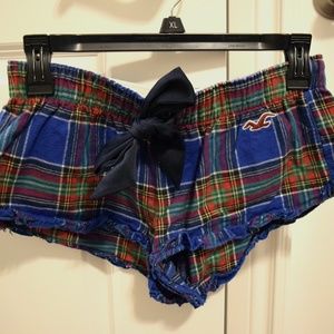 Flannel Plaid Pajama Shorts